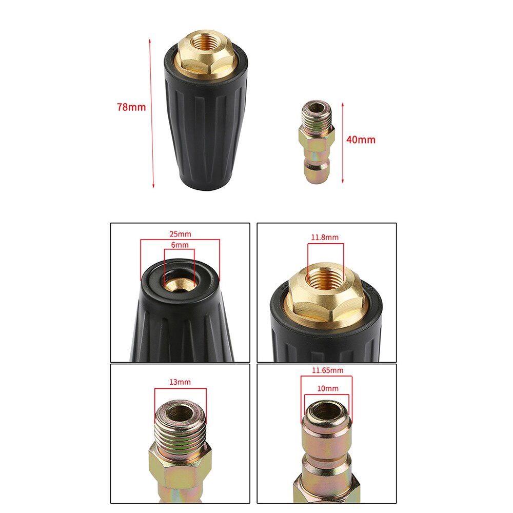 4000psi Pressure Washer Tips Turbo Nozzle Max Rotating Pressure Washer Nozzle with 1/4'' Quick Connect for Remove Ads Bark Rust
