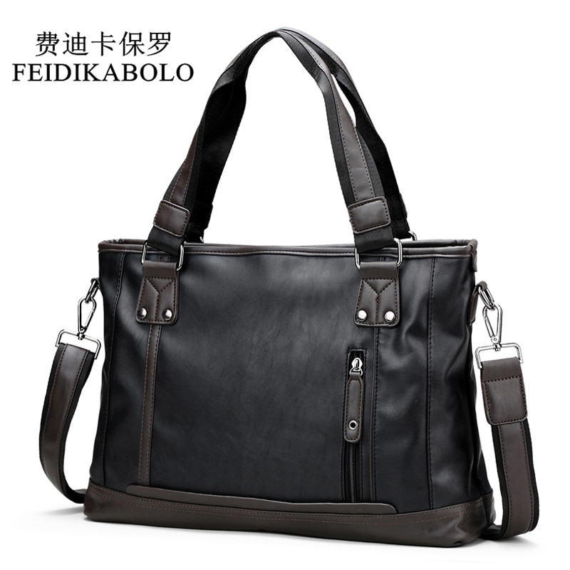 FEIDIKABOLO – sac à main en cuir pour hommes, sac de célèbre, porte-documents à bandoulière pour ordinateur portable, fourre-tout, sacoches 14 pouces