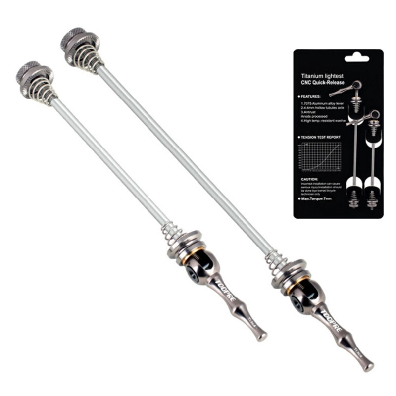 Ultralight Bicycle Quick Release Lever Ultralight Titanium 100m-130mm Quick Release Road Bicycle Cycling Hub Bicycle Wheels Lock: T