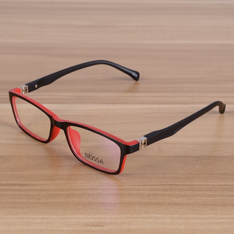NOSSA TR90 Children Optical Frame Eyewear Eyeglasses Girls Boys Kids Myopia Glasses Frames Kids Eyeglasses Frame: Black Red