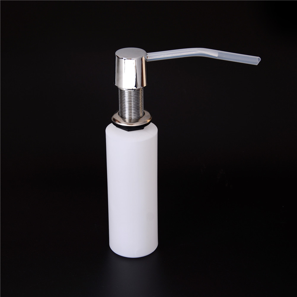 1 stk. 300ml plastik + sæbe dispenser af rustfrit stål badeværelse vaskemiddel dispenser til flydende sæbe lotion flaske