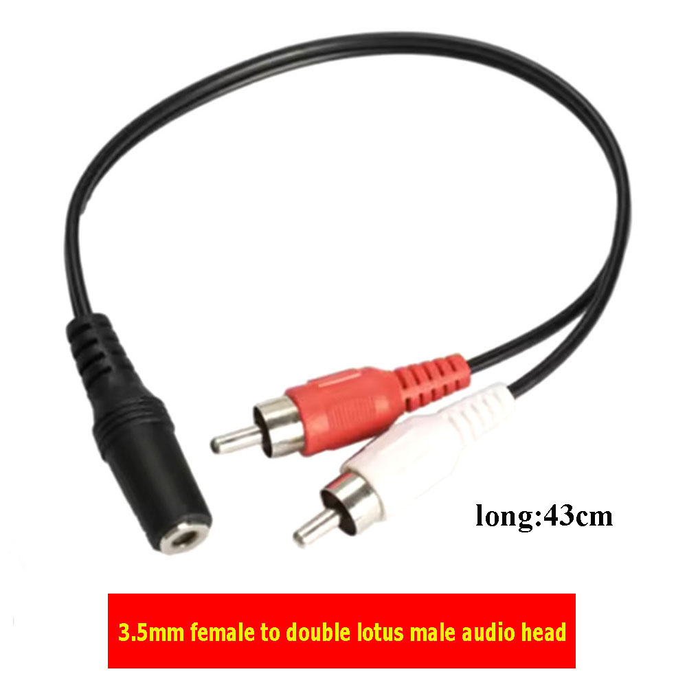 RCA-Kabel, 3,5-mm-Klinkenstecker, Stereo-Audiokabel auf 2 RCA-Buchse, Buchse auf Stecker auf Kopfhörer, AUX-Y-Adapter für DVD-Verstärker: Braun