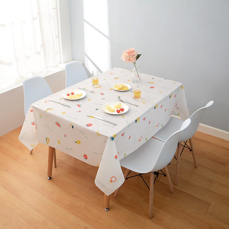 Table Cloth Waterproof Floral Print PVC Tablecloth Oilproof Placemat Tea Table Cloth for Home Restaurant Wedding Dining: B / 137x180cm