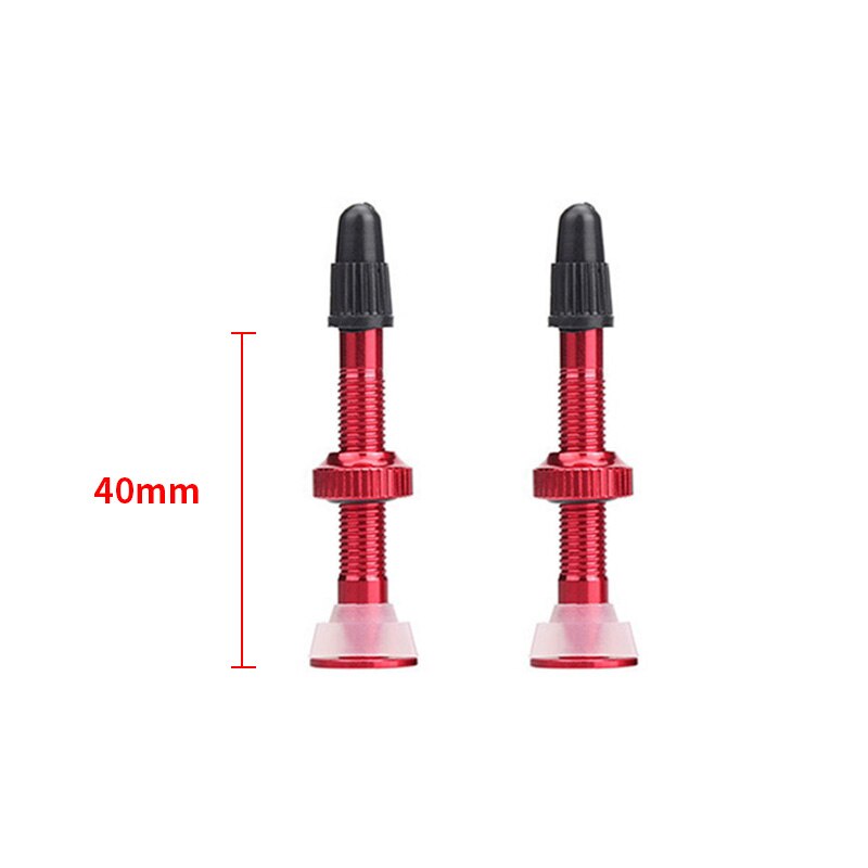 KR Bicycle Valve 1PCS Mountain Bike Accessories Vacuum Valve 40mm 60mm Aluminum Alloy French Extend Multicolor Tightness Valve: Red 40mm