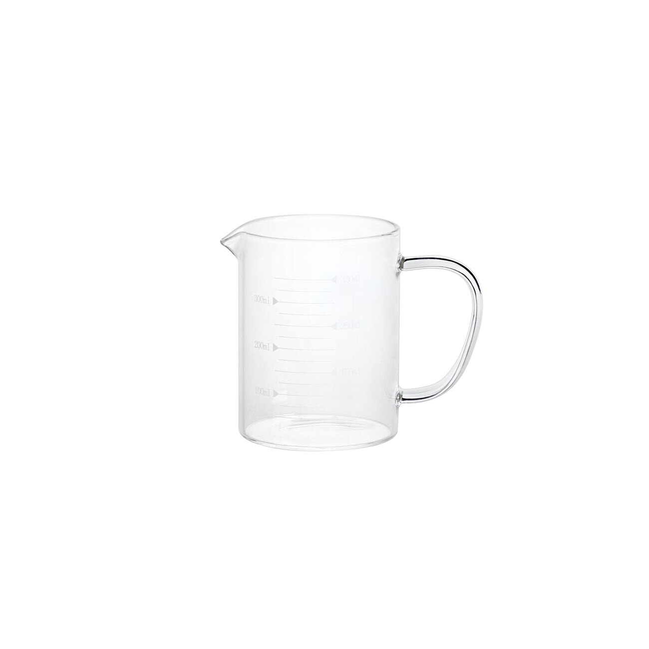 Taza medidora con balanza para horno microondas, vaso de agua de vidrio resistente a altas temperaturas con mango, taza de leche para niños: 350ML