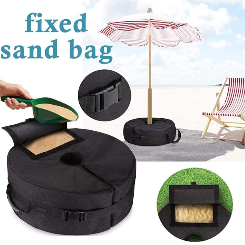 Round Weight Sand Bag Umbrella Base Stand Tent Leg Weighted Outdoor Sun