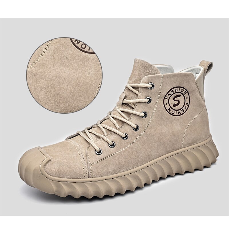 Mannen Schoenen Hoge Top Lederen Laarzen Chelsea Laarzen Mannen Winter Warme Comfortabele Mannen Laarzen Botas Hombre