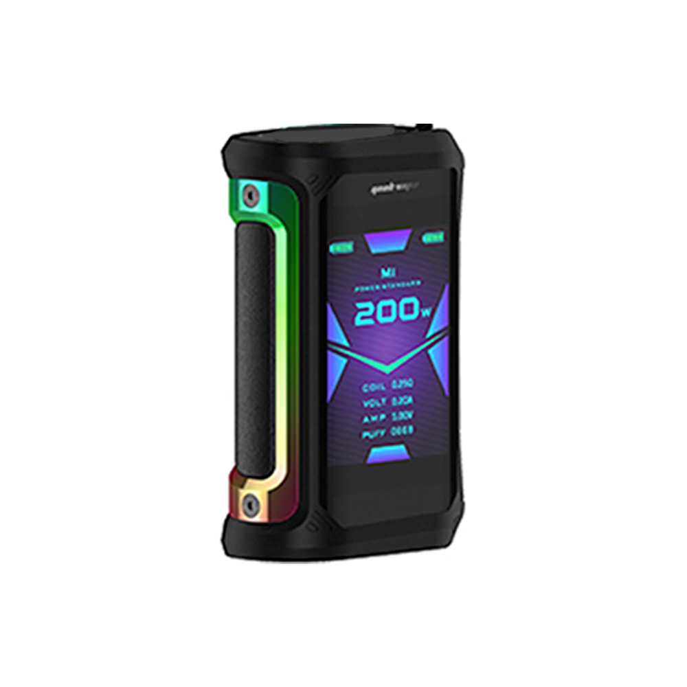 Original Geekvape Aegis X 200W TC Mod w/ AS2.0 Chipset & 2.4inch OLED Screen E-cig Vape Mod Vs Drag Max / Aegis Solo / Argus Mod: Rainbow Black