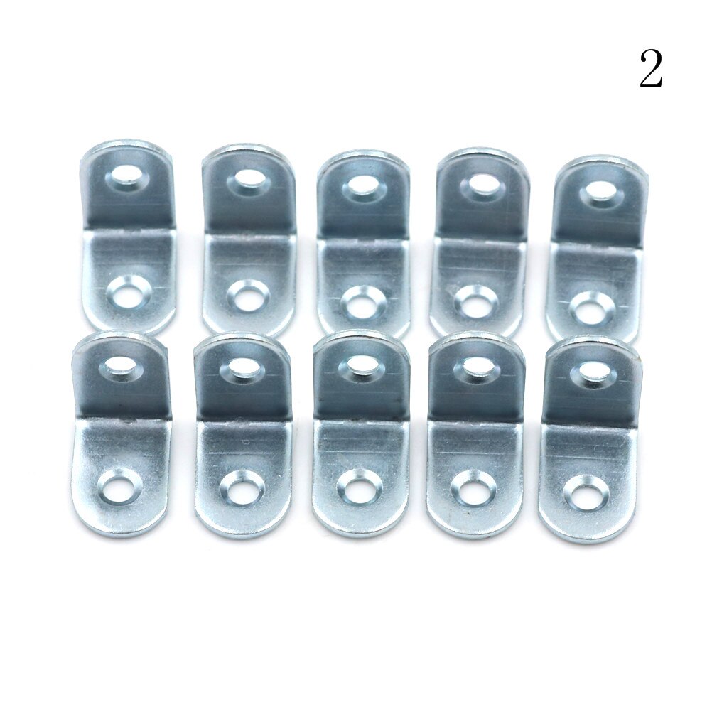 10pcs Stainless Steel Right Angle Bracket Corner Brace Joint Shelf Support L Shape 7 Sizes: A2