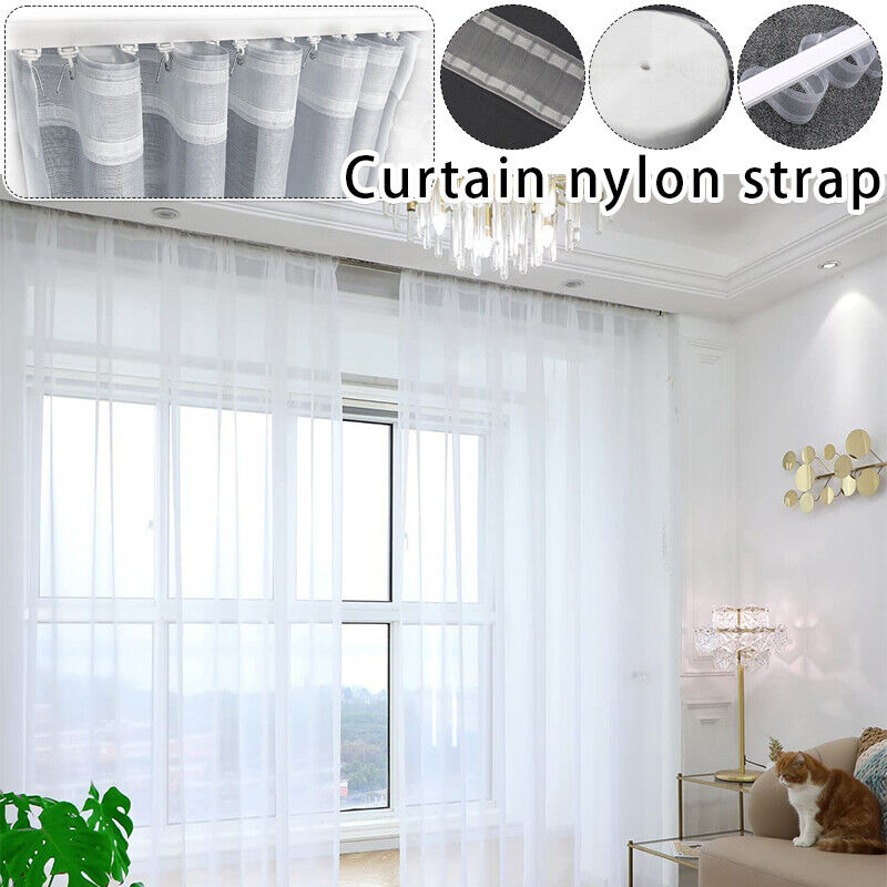 10m/20m weißer Falten vorhang Quetsch kopf Klebeband transparenter Stangen gürtel Handwerk Nylon Multifunktion vorhänge Zubehör