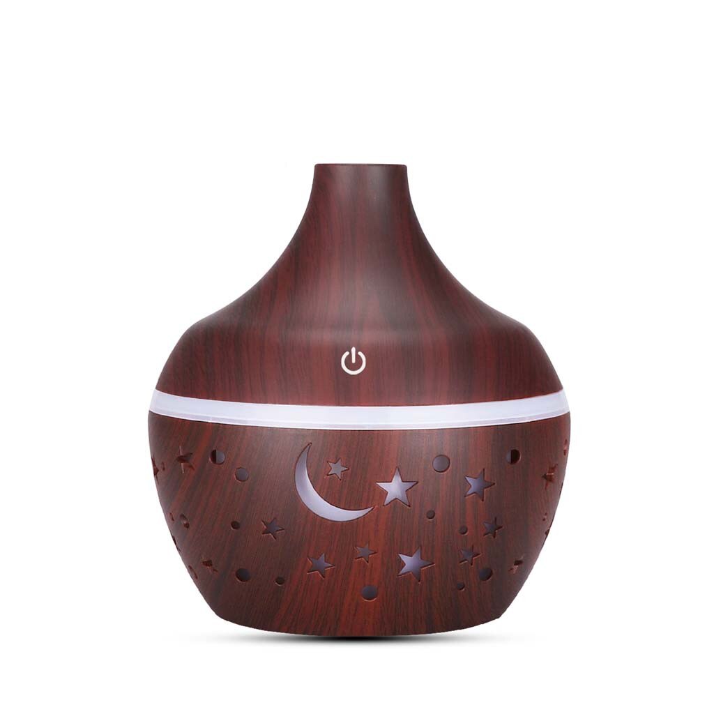 USB Humidifier Essential Oil Aromatherapy Wood Grain Ultrasonic Air Diffuser Humidifier 7 colors lights for home office Car