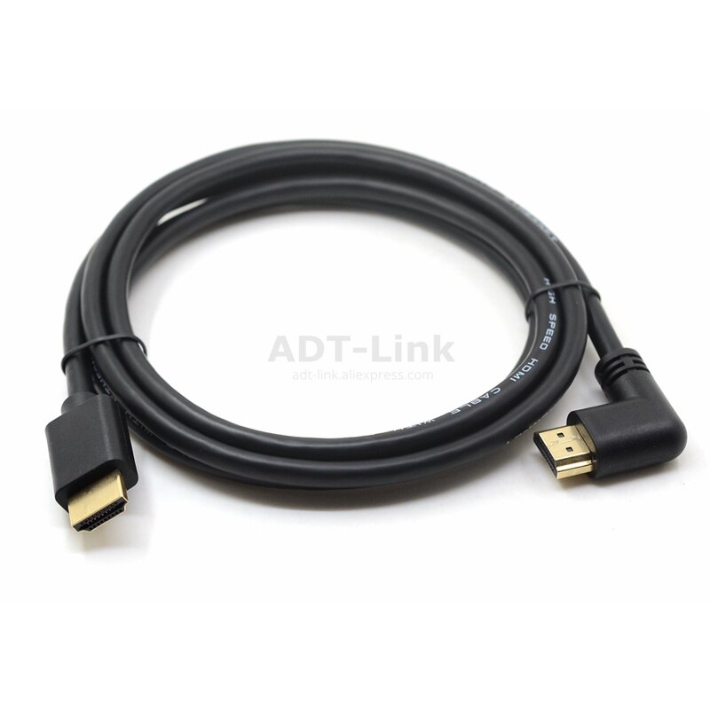 4K*2K 60HZ HDMI 2.0 A Male to HDMI v2.0 Up & Down & Left & Right Angled 90 degree Male HD extension Cable HDMI 2.0v angle cable