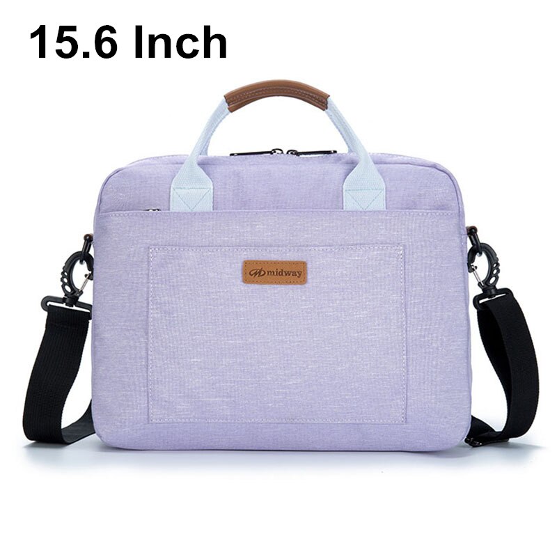 Laptop Briefcase Women Men Waterproof 5D Air Cushion Shock-proof Notebook Bag for Macbook 13 14 15.6 17.3 Inch: Purple 15.6inch