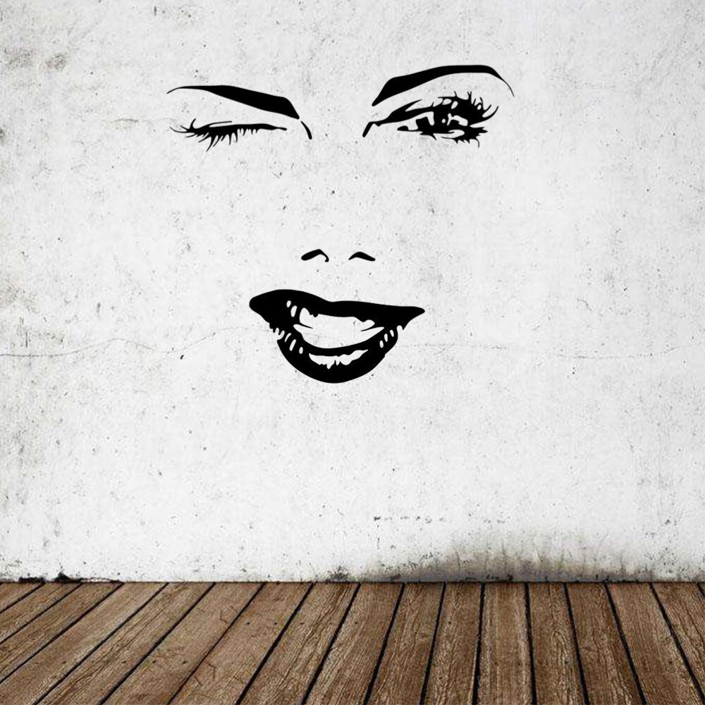 Wall Vinyl Decal Home Decor Art Sticker Beauty Salon Mural Art Black