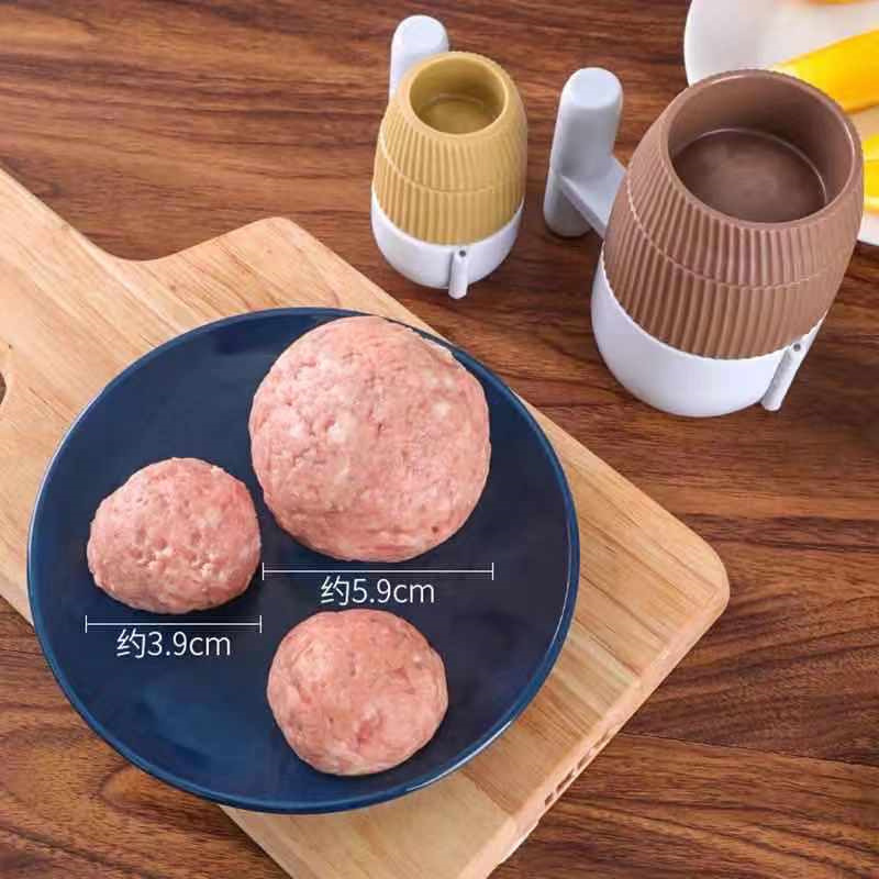 2 st/set gör-det-själv köttfylld smörgås köttbulleformare köttverktyg köttbulletillverkare kök fiskboll risbolltillverkningsform non-stick
