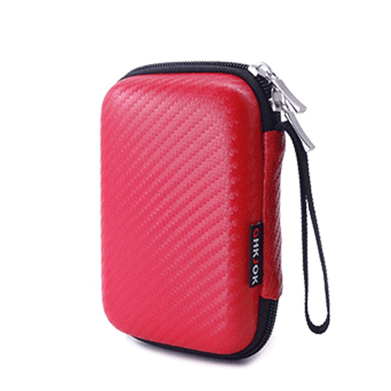 2.5 "Festplatte Fällen tasche Wasserdicht Stoßfest HDD Tasche Für Seagate Schlank Festplatte Sicherung Plus Schlank 500G 1TB WD Reisepass: GH1325-rot