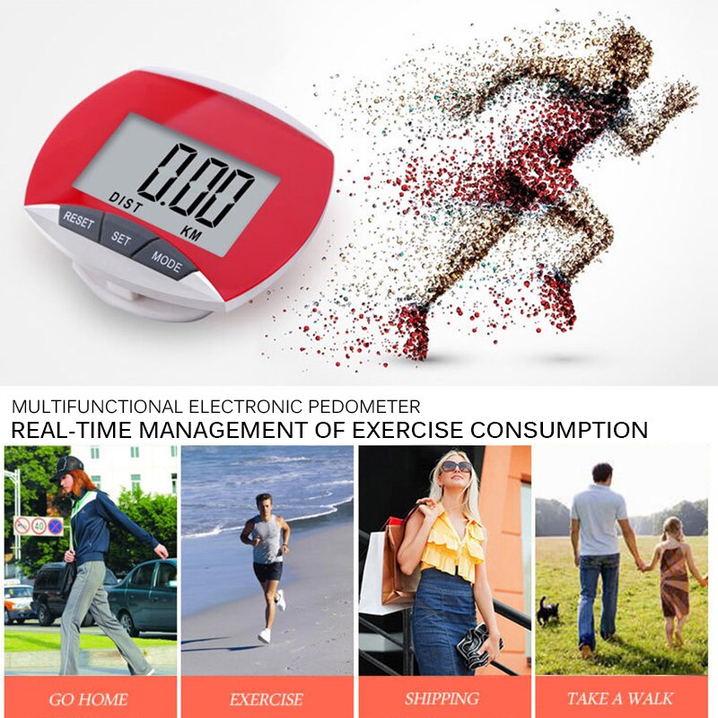 Multi-Function LCD Pedometer Step Hiking Distance Fitnes Walking Jogging Running Distance Fitness For Outdoor Running Hiking