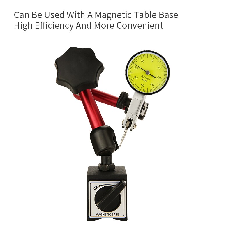 0.08 Leverage Dial Indicator Magnetic Base Bracket Dial Indicator Measuring Probe Micrometer Measuring Tool Magnetic Bore Gauge