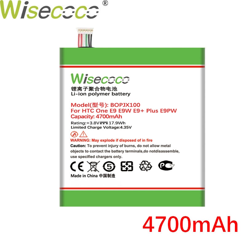 WISECOCO 4700mAh BOPJX100 (E9 versie) batterij Voor HTC Desire 830 One E9 E9w E9 + Plus E9PW Krachtige Telefoon Batterij