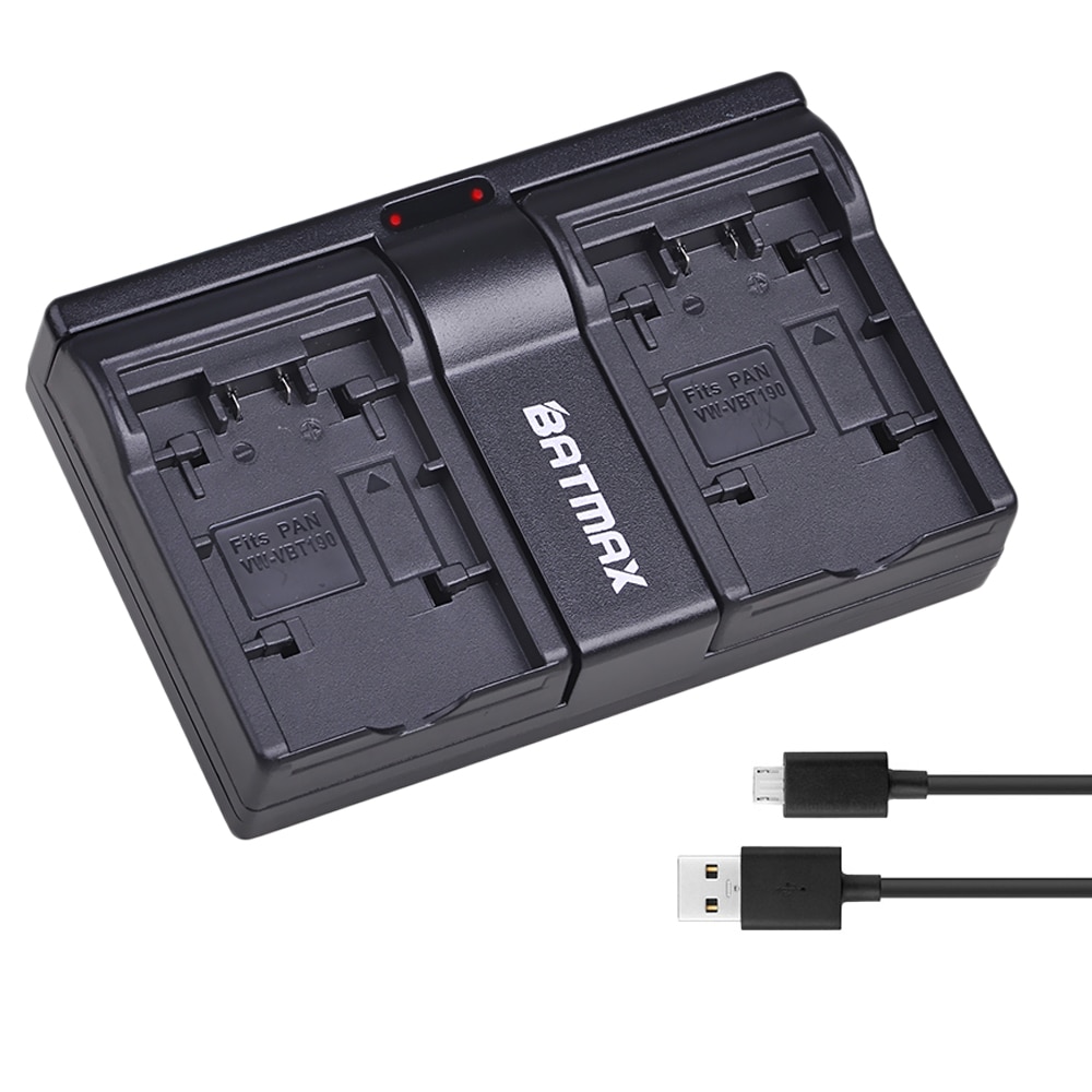 2Pcs 3900mAh VW-VBT380 VBT380 VW-VBT190 Batterie + USB Dual Ladegerät für Panasonic HC-V720, HC-V727, HC-V730, HC-V750, HC-V760, HC-V770