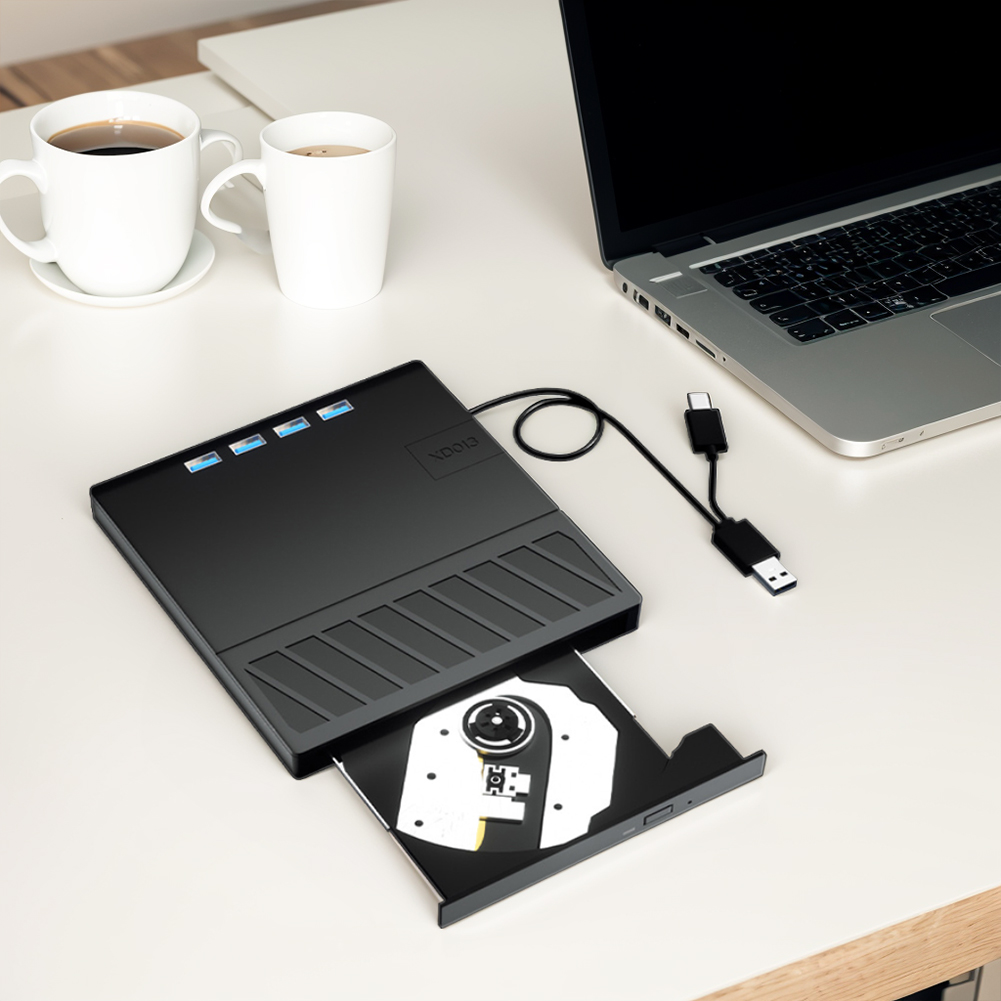 7 w 1 USB 3.0 typ C odtwarzacz DVD czytnik nagrywarki szczupły zewnętrzny napęd CD DVD nagrywarka CD dla okna XP/7/8/10/11 laptop stacjonarny