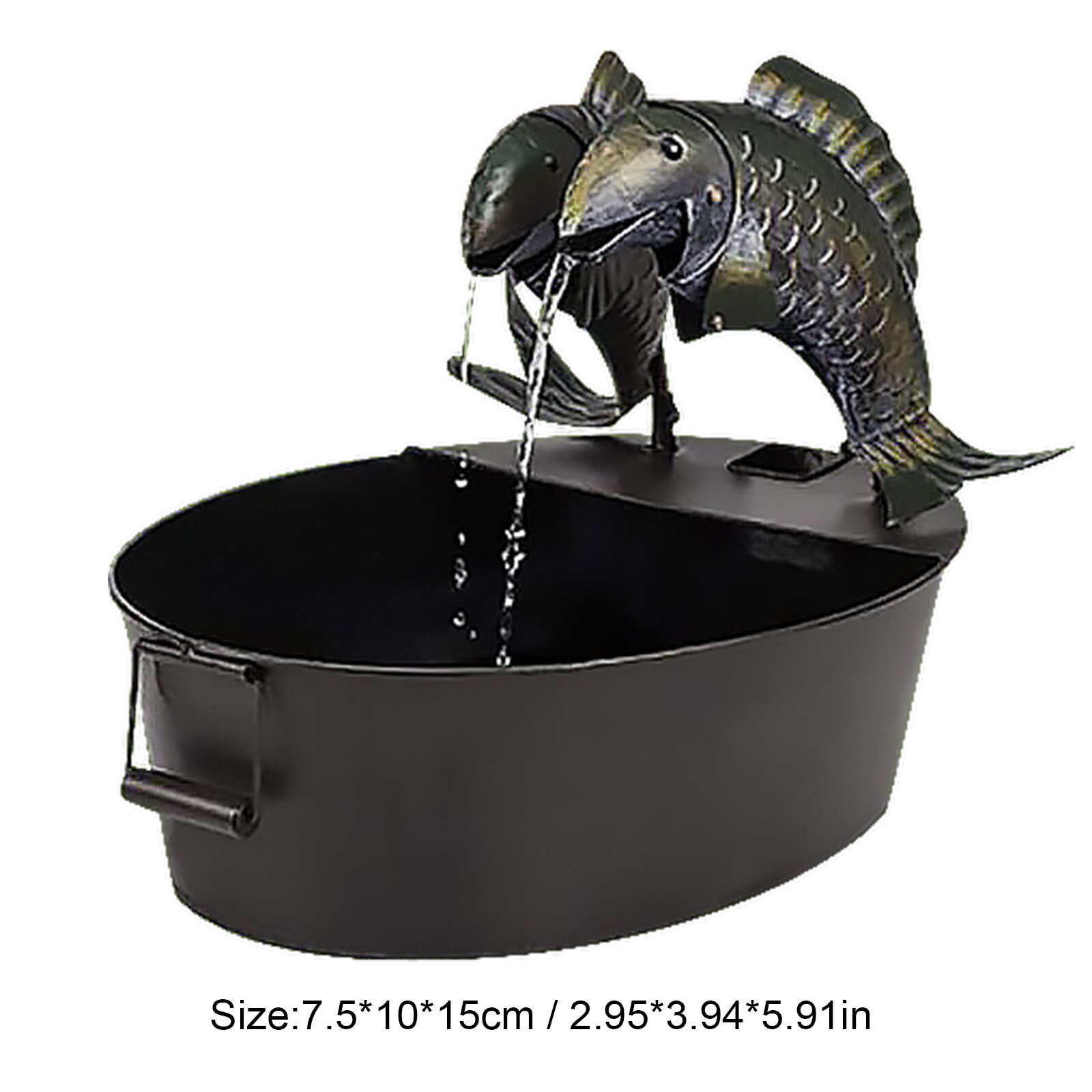 Garden Statue Water Fountains Yard Art Decor Resin Water Sculptures Ornaments for Patio Courtyard Decoration: Fish 