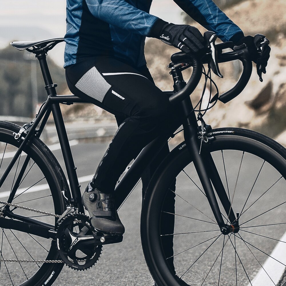 Santic-Pantalones largos de ciclismo para hombre, – Grandado - Main Image