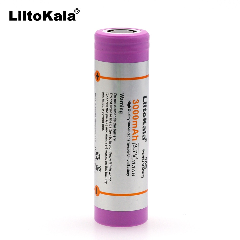Liitokala 100% Originele ICR18650 30Q Batterij 3000Mah Lithium Batterij Icr18650 Aangedreven Oplaadbare Batterij Elektrische Gereedschap