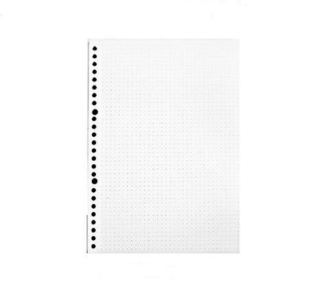 A5 B5 Loose Leaf Notebook Refill 60 Sheets Kawaii Spiral Binder Index Inside Page Dot Grid Blank Connell Stationery: Dot / B5 26 holes