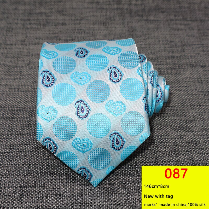 Cravates à fleurs pour hommes, 8CM, gravata corbatas, formelles en soie, Cravate Jacquard pour marié, fête de mariage, Business: 087