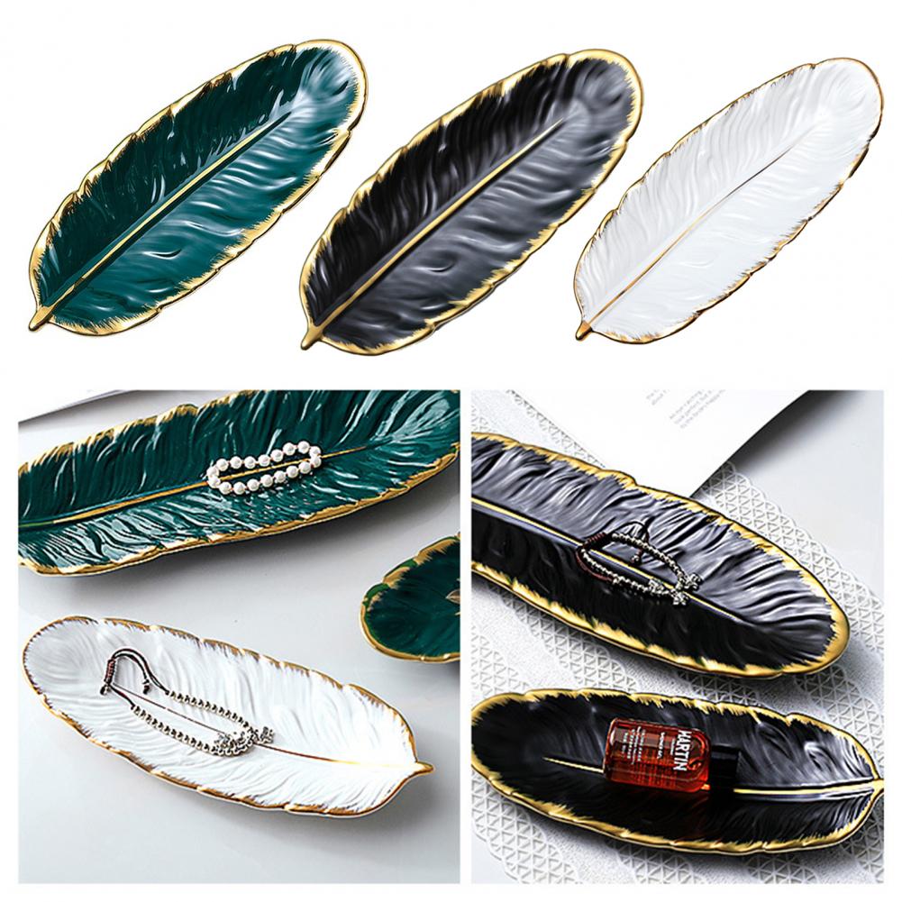 Cooking Plate Attractive Long Lasting Exquisite Feather Shape Food Plate for Plate Food Plate
