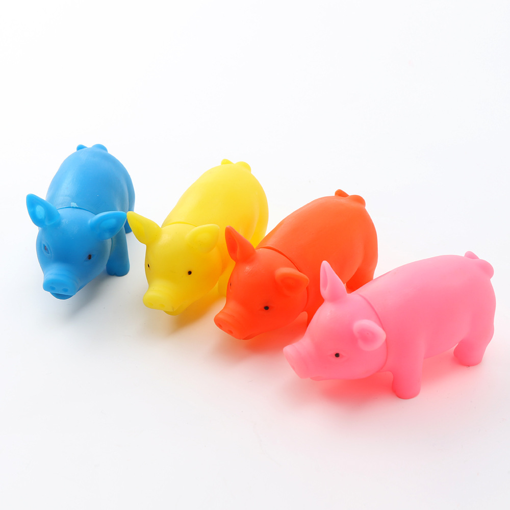 Cute Dog Toys Screaming Rubber Pig Pet Toys Squeak Squeaker Dog Chew Pet Home Decorations Puppy Toy: Default Title