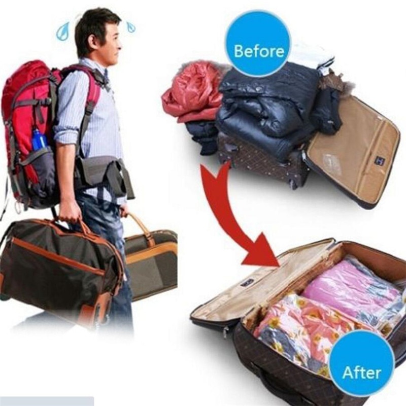 Vacuümzak Organizer Transparante Opvouwbare Extra Grote Seal Compressed Reizen Saving Ruimte Zak Verpakking Reizen Accessorie