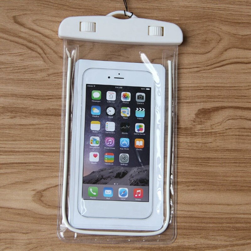 Outdoor Waterproof Phone Bag Luminous Universal Mobile Phone Case For iphone Swimming Surfing With Neck Strap: WT