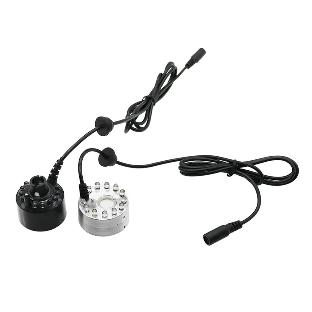 Mini aparat de ceață cu ultrasunete electric colorat, umidificator de aer cu 2 led-uri, fântână de apă, iaz, atomizoare, umidificator de aer, acvariu, decor cu 12 led-uri