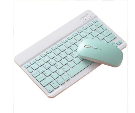 Clavier et souris Bluetooth colorés, pour tablette Samsung Android, iPad 9.7 10.5: keyboard mouse bl