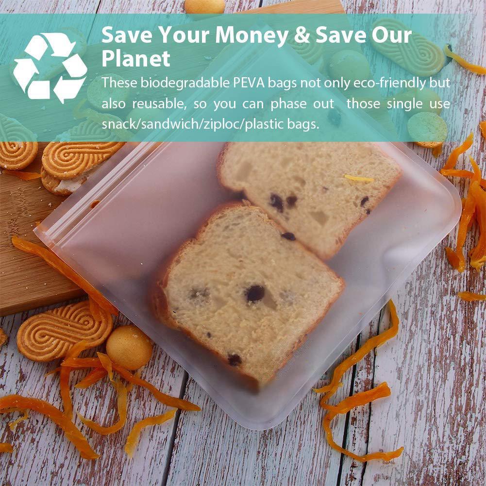 10/6 sztuk silikonowa torba na żywność silikonowe torby na żywność wielokrotnego użytku silikonowa torba na żywność torba na zamek szczelne robić zamrażarki zachowanie wielu celów Dropship