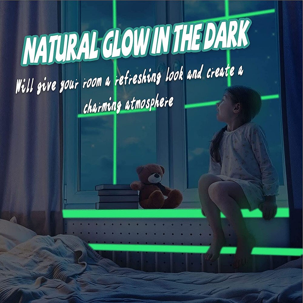 Fita luminosa autoadesiva que brilha no escuro, fita de emergência com logo no escuro, para palco afety, decoração de casa, suprimentos, aviso