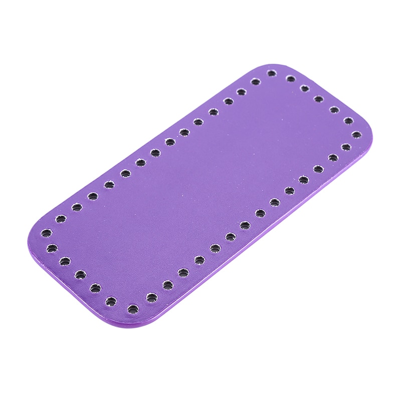 Parte inferior de para bolso de punto, bolsa de piel sintética patentada, accesorios, parte inferior rectangular con agujeros, parte inferior de bolsa de ganchillo Diy