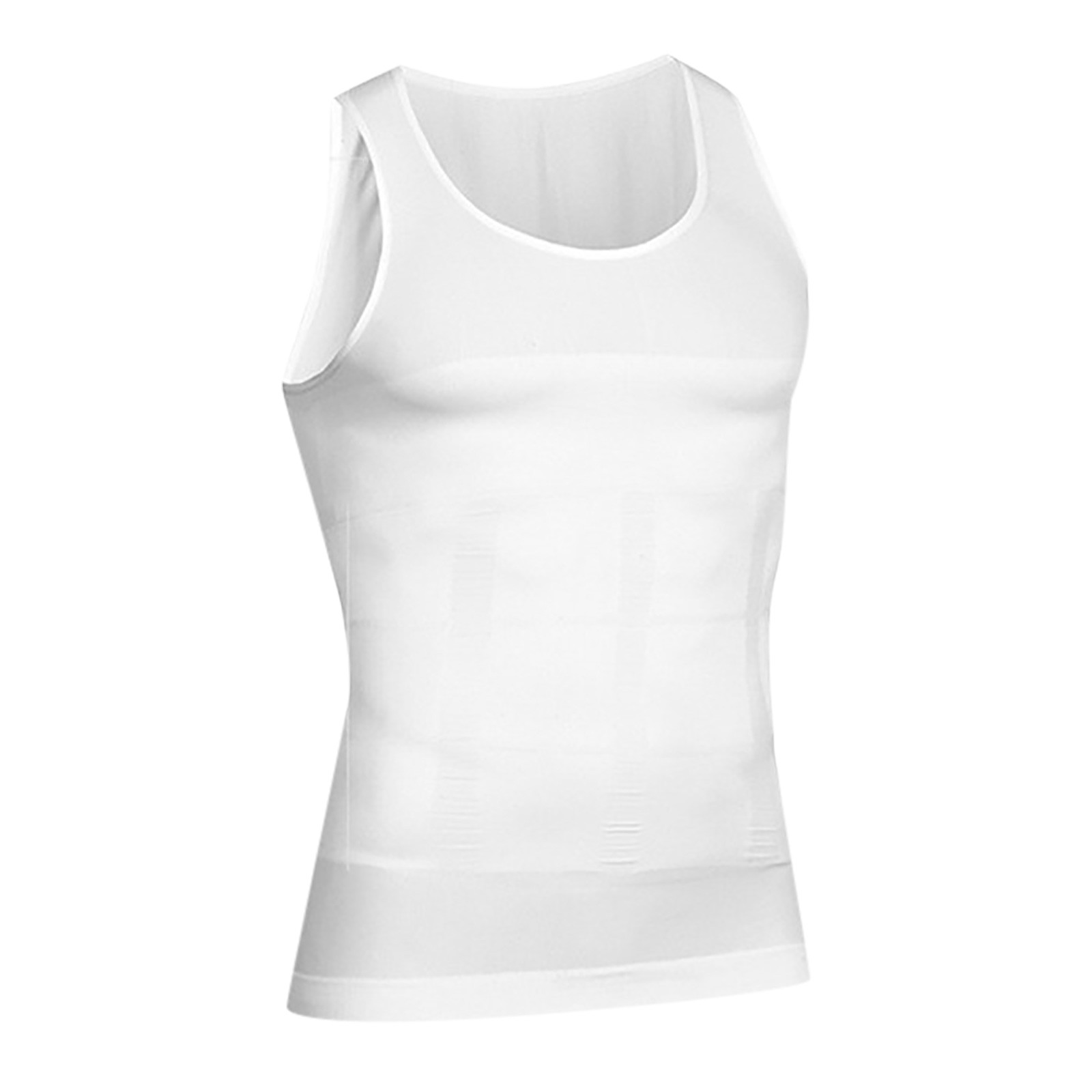 Compression Shirt Men's Slimming Body Vest Gym Workout Tank Top Abdomen Waist Trainer Solid Color Sleeveless Athletic Vest