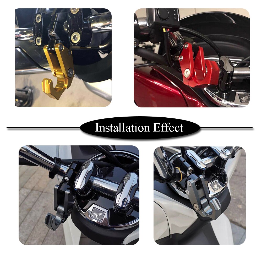 Accesorios de la motocicleta portaequipajes estilo moto manillar CNC gancho de conveniencia de soporte para 7/8 “22mm 28mm manejar bares