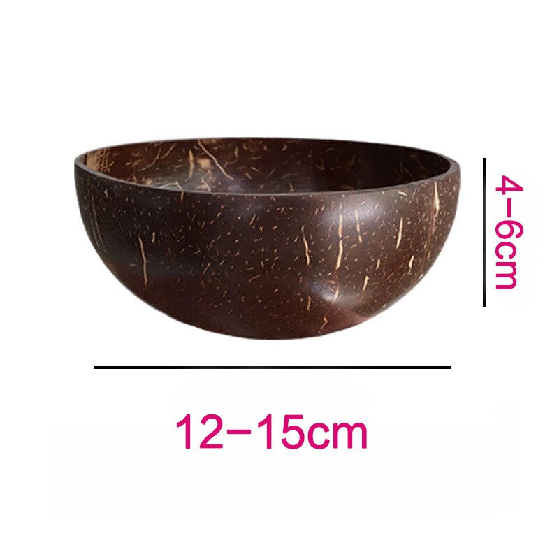 Coconut Bowl Rice Bowl Coconut Shell Tableware Nordic Style Light Food Xiaoxinqing Fruit Milkshake Salad Bowl Wooden bowl: bowl