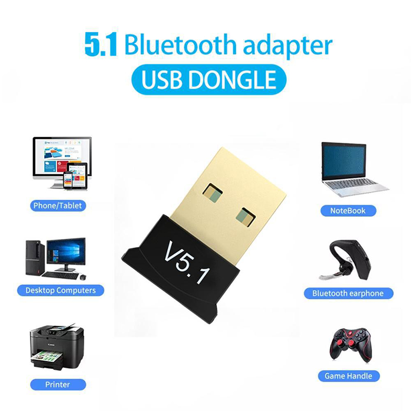 Mini usb bluetooth 5.1 dongle adapter för pc laptop mus tangentbord surfplatta telefon skrivare spelhögtalare trådlös sändare mottagare