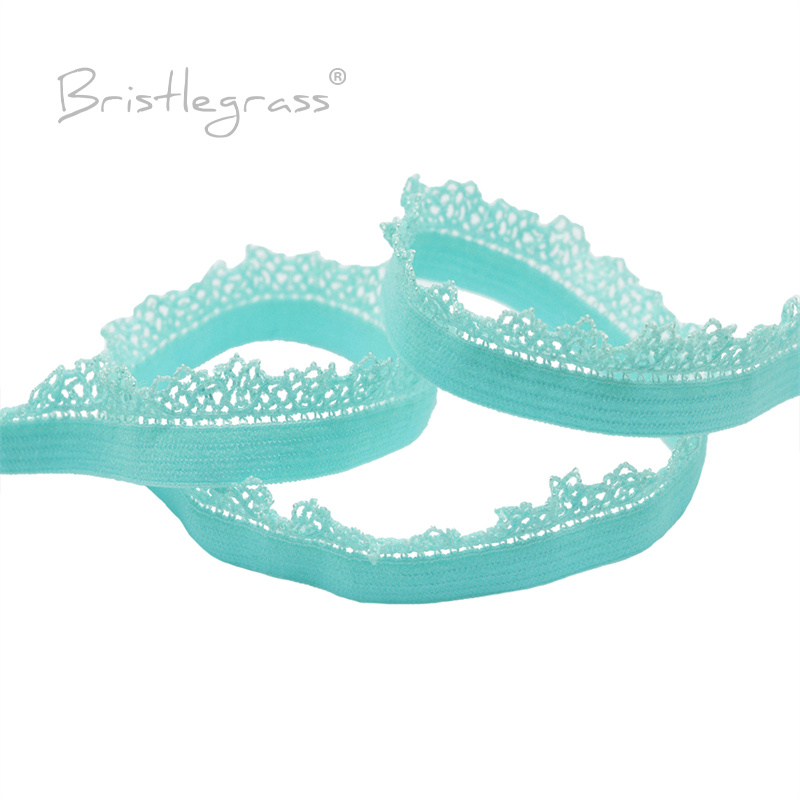 BRISTLEGRASS 2 5 10 Yard 3/8 "10mm Picot pętli Frilly koronki wykończenia gumki dekoracyjne elastan zespoły pałąk bielizna sztuka szycia: S / Złota