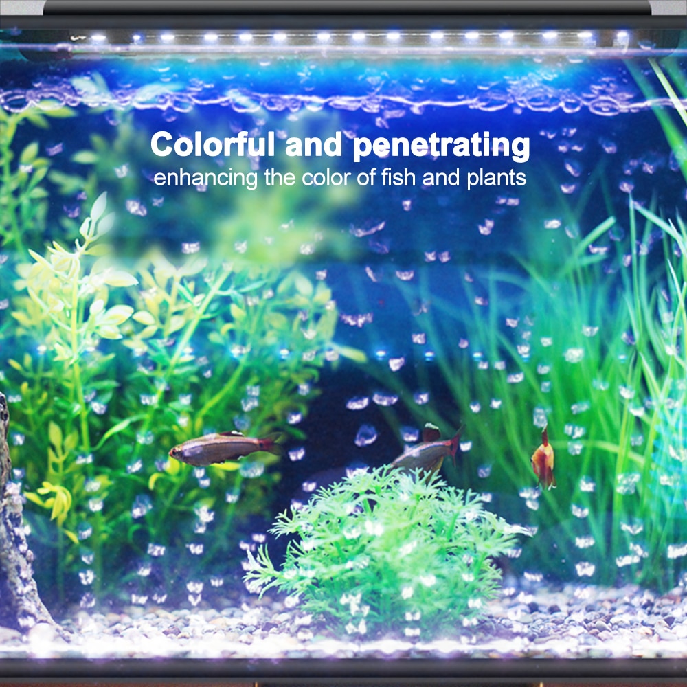 23/30/45 / 52cm Decor Lighting Aquarium Fish Tank Waterproof LED Bubble Bar Light Underwater Lamp 24 Key Remote Control