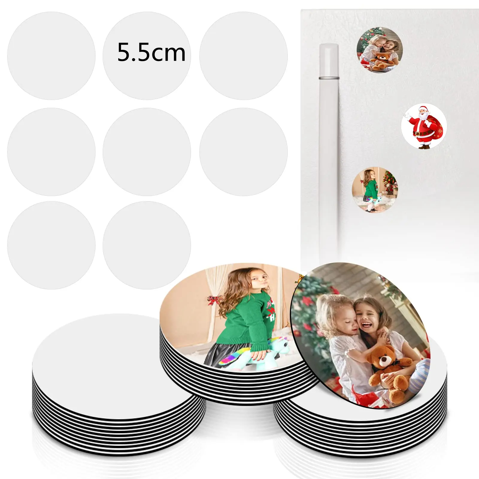 10pcs Sublimation Blank Refrigerator Magnets Sublimation Magnet Blanks 5.5x7.5cm Sublimation Blanks Products for Kitchen Office