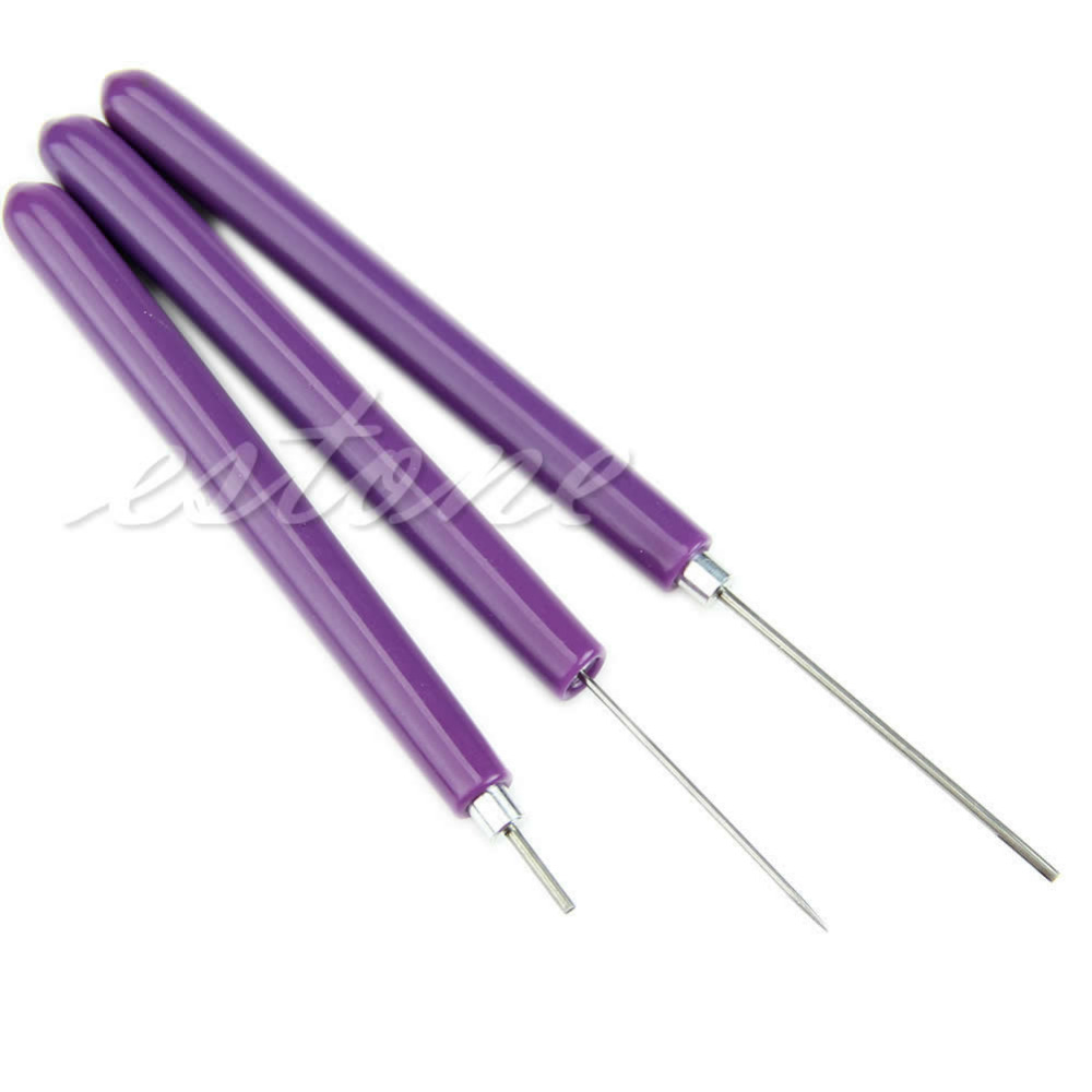 3pcs/Set Paper Quilling Tools Origami DIY - 2 Assorted Needles &amp; 1 Slotted Tool #1