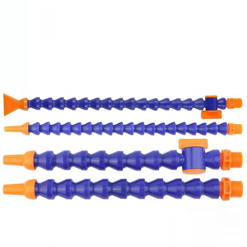 1/4" Flat Nozzle Lathe Cooling Tube Round Nozzle Plastic Flexible Water Oil Coolant Pipes Hoses for CNC Machine