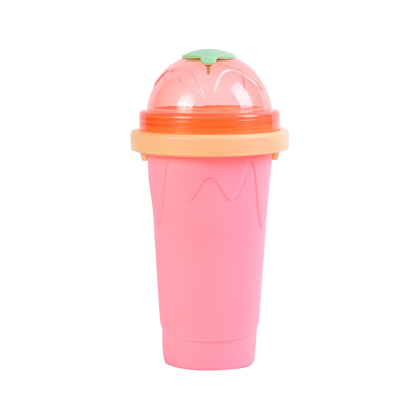 Slush Smoothie Cup Reusable Mug Cooling Maker Quick Frozen Magic Squeeze Ice Cream DIY Durable Milkshake Tool Pinch Homemade: F(Pink 1)