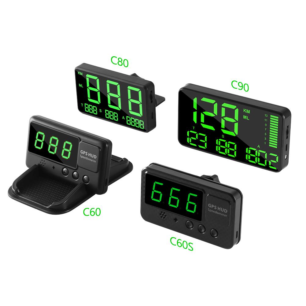 Digital GPS Speedometer Car HUD Head Up Display KM/H MPH Speed Display Over Speeding Alarm System Universal for Motorcycle Truck